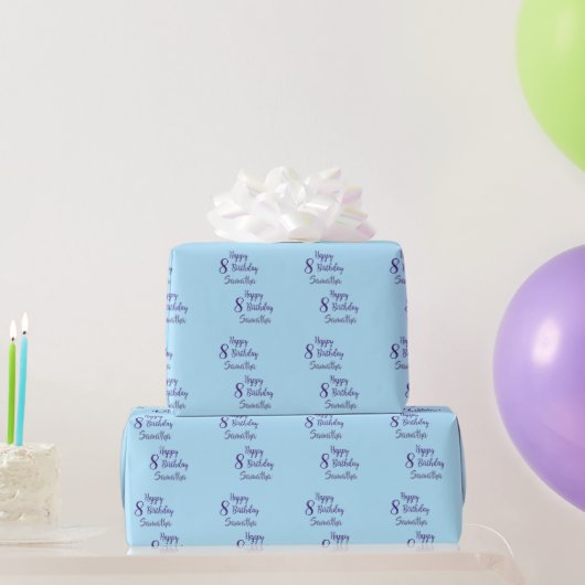 Custom Name and Age Design for Birthdays ラッピングペーパー (パーティーギフト)