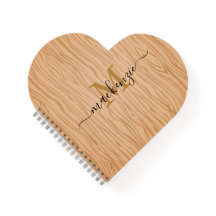 Custom Name and Monogram Heart Shaped Spiral