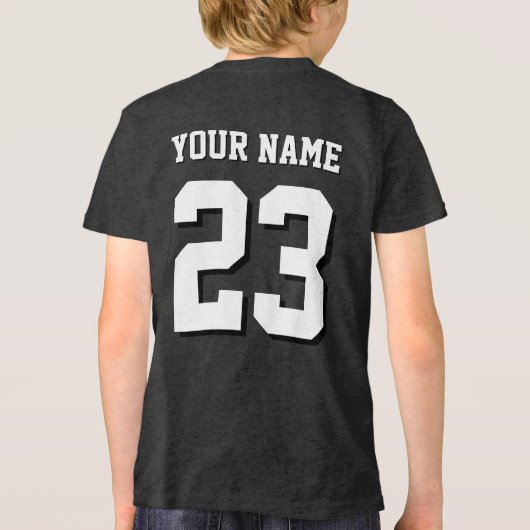 Custom Name and Number Jersey Sports トライブレンドTシャツ (裏面)