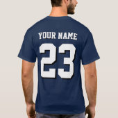 Custom Name and Number Jersey Sports Tシャツ (裏面)