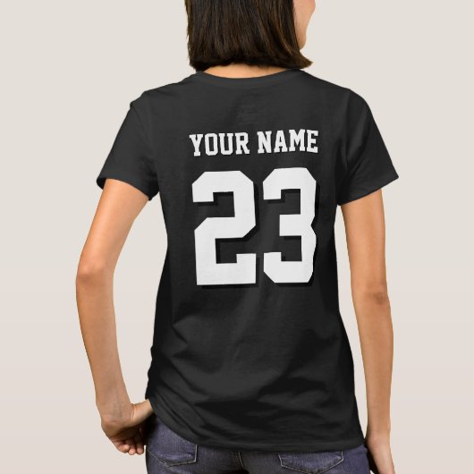 Custom Name and Number Jersey Sports Tシャツ (裏面)