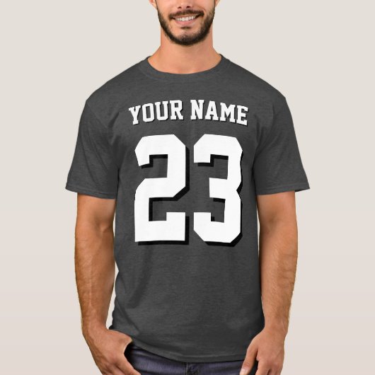 Custom Name and Number Jersey Sports Tシャツ (正面)