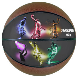 Custom Name and Number Neon Basketball Players バスケットボール