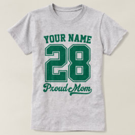 Custom Name and Number Shirt, Proud Mom Tシャツ