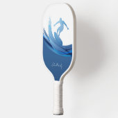 Custom Name and Text Chic ピックルボールラケット (左)