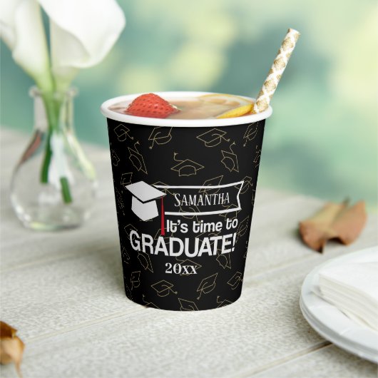 Custom Name and Year Graduation Gift Paper Cups 紙コップ (インサイチュ)