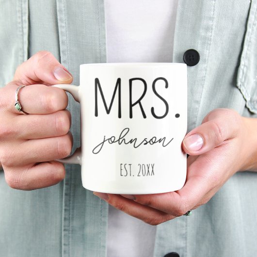 Custom Name and Year Mug – Bridal Shower, Wedding, マグカップ