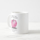 Custom Name Apple Personalized Teacher Thank You コーヒーマグカップ (正面左)