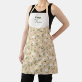 Custom Name Apron – Vanilla Floral Print エプロン (インサイチュ)