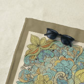 Custom Name Artistic Zentangle Beach Towel ビーチタオル (インサイチュ)