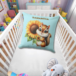  Custom Name Autumn Chipmunk Pillow  クッション