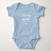 Custom Name Baby Bodysuit, Personalized Pregnancy  ベビーボディスーツ (正面)