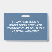 Custom Name Badge Employee ID Button バッジ (裏面)