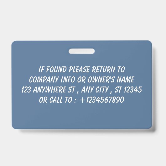 Custom Name Badge Employee ID Button バッジ (裏面)