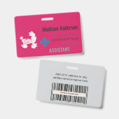 Custom Name Badge – Holder.Reel.Pin.ID.Card バッジ (正面&裏面)