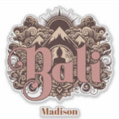 Custom Name Bali シール (正面)