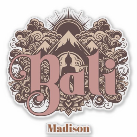 Custom Name Bali シール (正面)