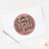 Custom Name Bali ラウンドシール (封筒)