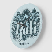 Custom Name Bali ラージ壁時計 (傾斜)