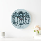 Custom Name Bali ラージ壁時計 (ホーム)