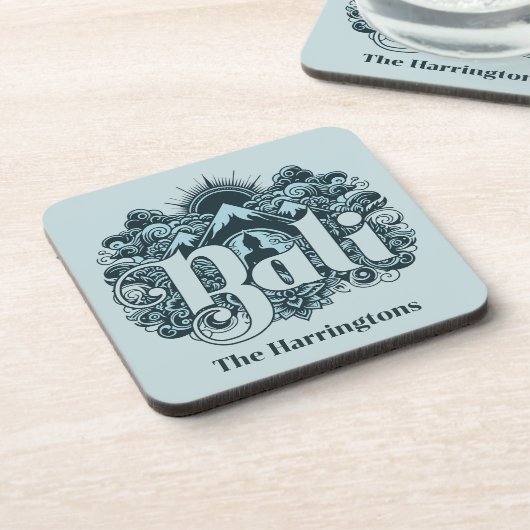 Custom Name Bali coaster set コースター (左側)