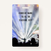 Custom Name Barcode VIP All Access Pass Concert バッジ (裏面)