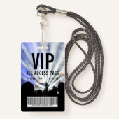 Custom Name Barcode VIP All Access Pass Concert バッジ (正面ランヤード)