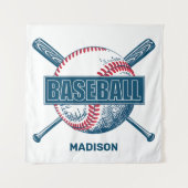 Custom Name Baseball タペストリー (正面)
