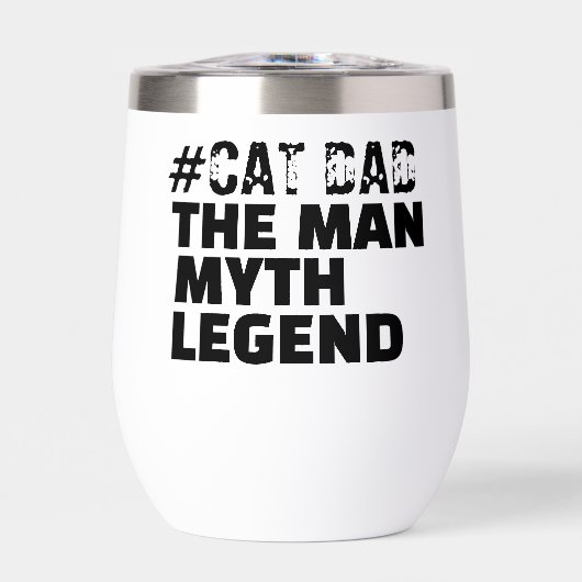 Custom Name Best Cat Dad Personalized Coffee Cup (正面)