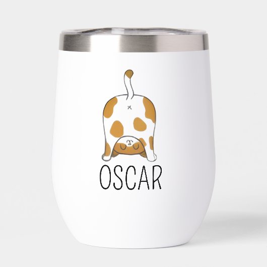 Custom Name Best Cat Dad Personalized Coffee Cup (背面)