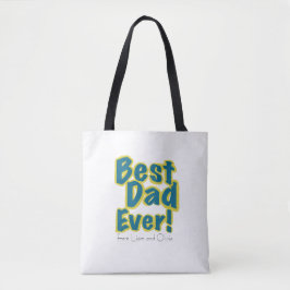 Custom Name Best Dad Ever トートバッグ