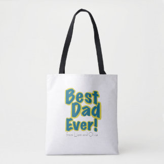 Custom Name Best Dad Ever トートバッグ
