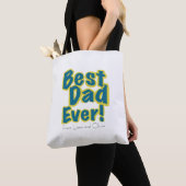 Custom Name Best Dad Ever トートバッグ (クローズアップ)