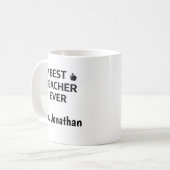 Custom Name Best Teacher Ever Coffee Mug Gift コーヒーマグカップ (正面左)