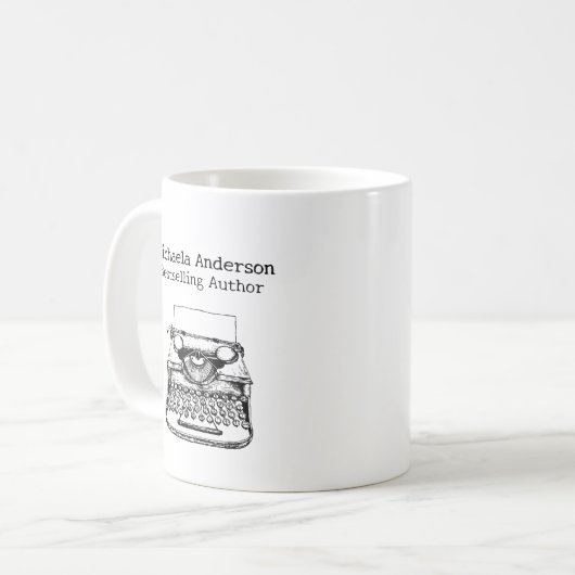 Custom Name Bestselling Author Writer Gift コーヒーマグカップ (正面左)