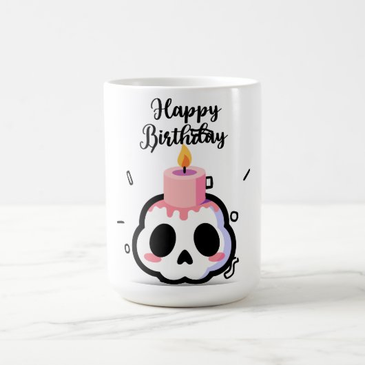 Custom Name Birthday コーヒーマグカップ (中央)