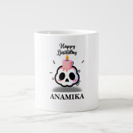 Custom Name Birthday ジャンボコーヒーマグカップ