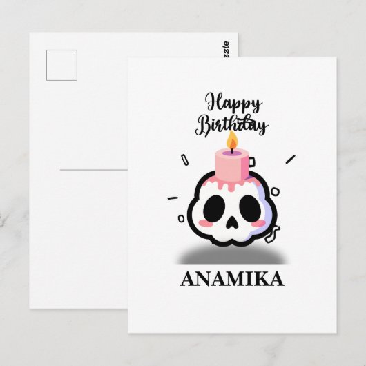 Custom Name Birthday ポストカード (正面/裏面)