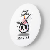 Custom Name Birthday ラージ壁時計 (傾斜)