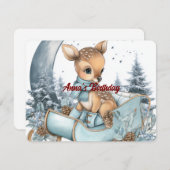 Custom Name Birthday Invitation | Cute Design 招待状 (正面/裏面)