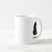 Custom Name Black Cat Painting Coffee Mug コーヒーマグカップ (正面右)