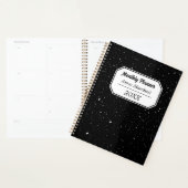 Custom Name Black & White Checkered Planner プランナー手帳 (ディスプレー)