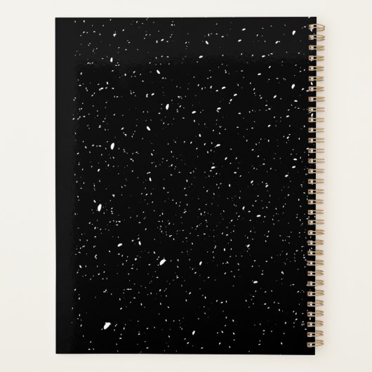 Custom Name Black & White Checkered Planner プランナー手帳 (裏面)