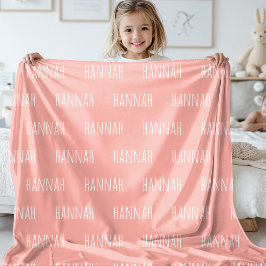 Custom Name Blanket Gift for Baby Girl or Baby Boy フリースブランケット