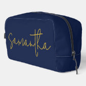 Custom Name Blue Cosmetic Bag for Bridesmaid & Mom ドップキット (右コーナー)