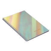 Custom Name Blue Green Coastal Beach  ノートブック (右側)