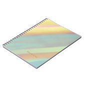Custom Name Blue Green Coastal Beach  ノートブック (左側)