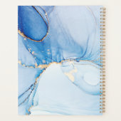 Custom name blue Wetercolor planner with red heart プランナー手帳 (裏面)