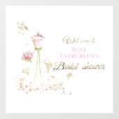 Custom Name Blushing Bride in Bloom Bride to Be ウィンドウサイン (シート)