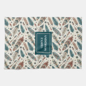 Custom Name Boho Towel Pastel Native Kitchen Set キッチンタオル (横)